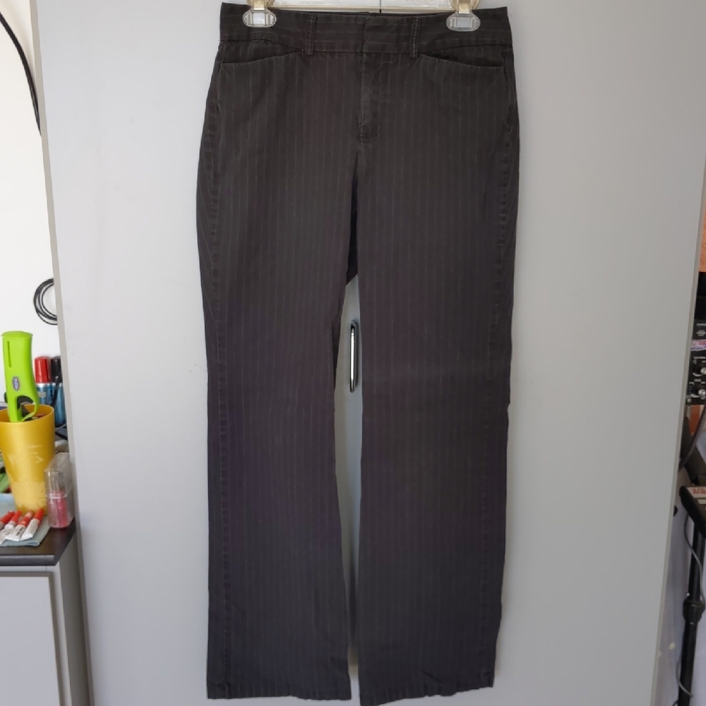 Black Pinstripe Trousers